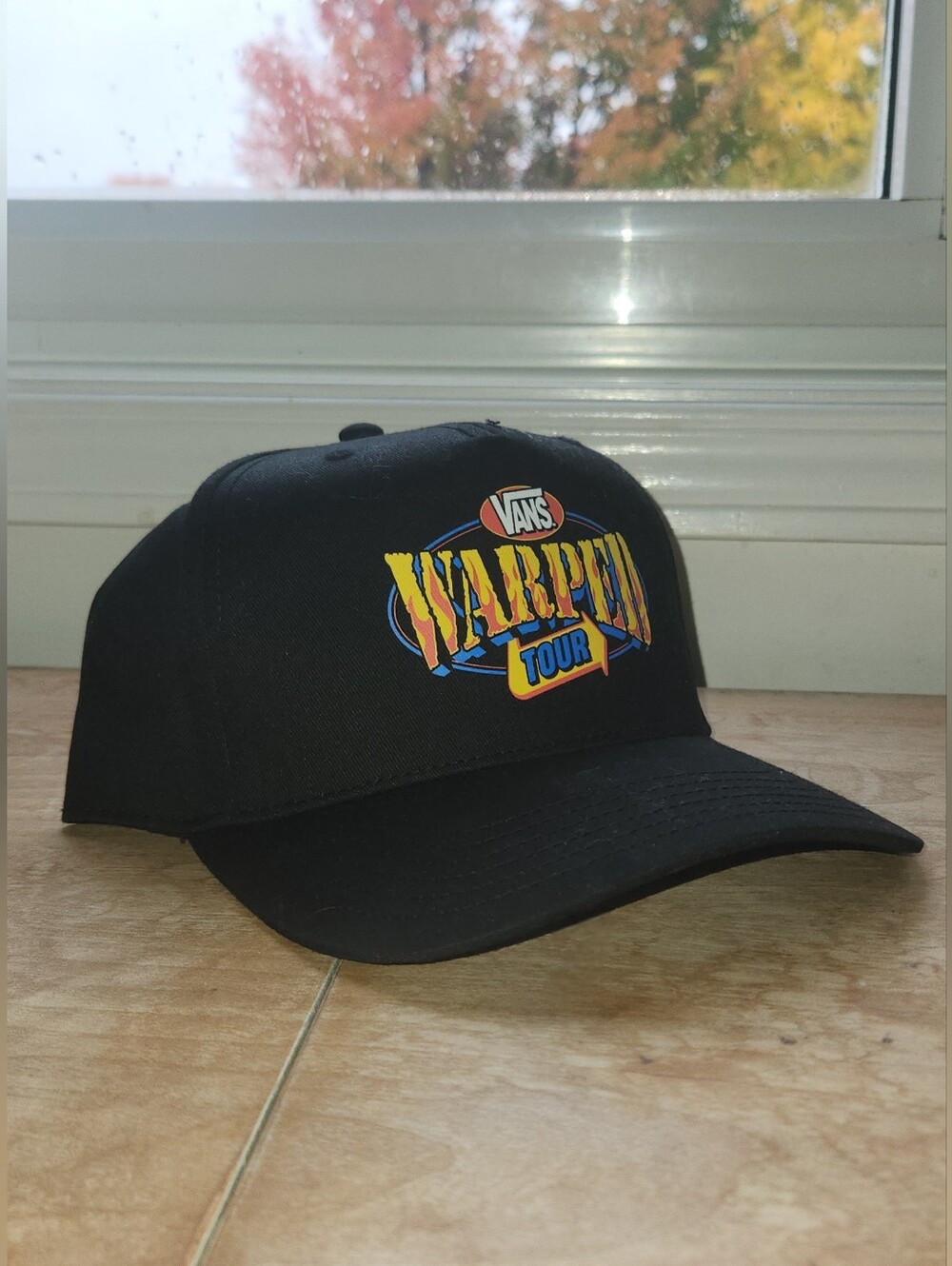 Vans Black Cap with Multicolor Warped Tour Logo